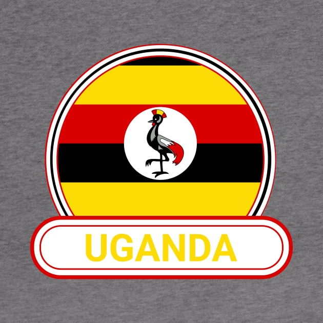 Uganda Country Badge - Uganda Flag by Yesteeyear